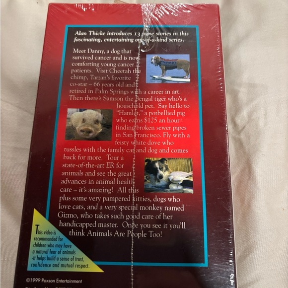 NWT ANIMALS ARE PEOPLE TOO VOL 2 Alan Thicke- as seen on TV 1999- VHS - Picture 2 of 3